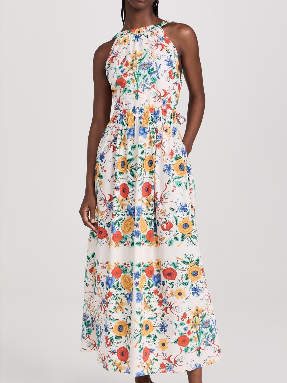 New Cara Cara Colomba Women’s Size L Floral Sleeveless Maxi Dress $595